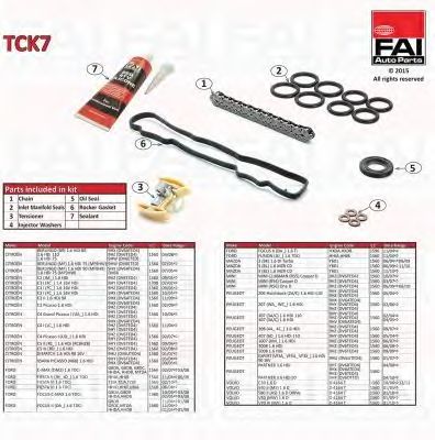 FAI AUTOPARTS tck7 -  Комплект цепи привода распредвала